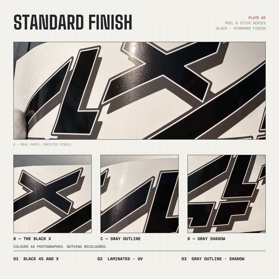 4x4 Decals for Chevrolet Silverado 1999–2007 · Black · Peel & Stick · Finish close-up