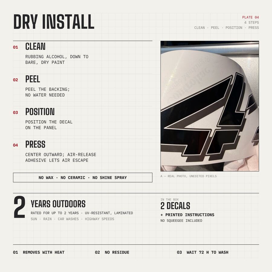 4x4 Decals for Chevrolet Silverado 1999–2007 · Black · Peel & Stick · Dry install