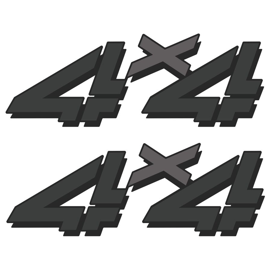 4x4 Decals for Chevrolet Silverado 1999–2007 · Charcoal · Premium · Product photo