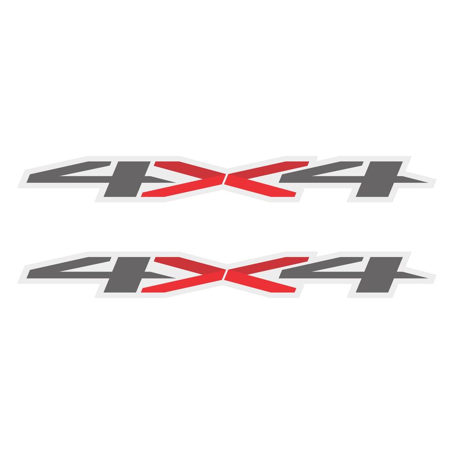 4x4 Decals for Chevrolet Silverado 2019–2026 · Gray · Premium · Product photo