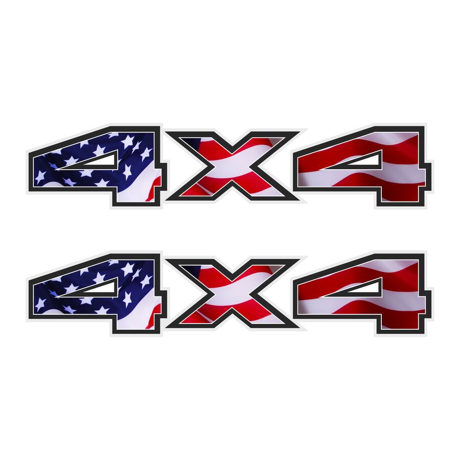 4x4 Decals for Ford F-150 2015–2020 · American Flag · Premium · Product photo