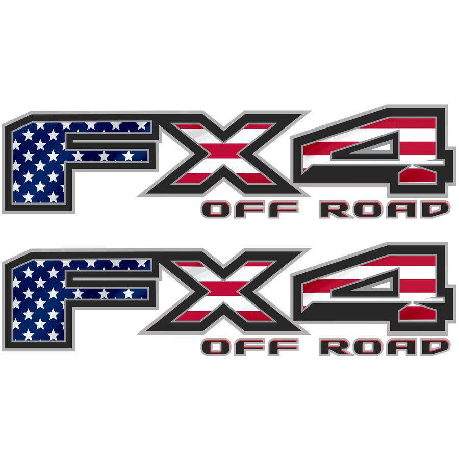 FX4 Off Road Decals for Ford F-150 2015–2020 · American Flag · Peel & Stick · Product photo