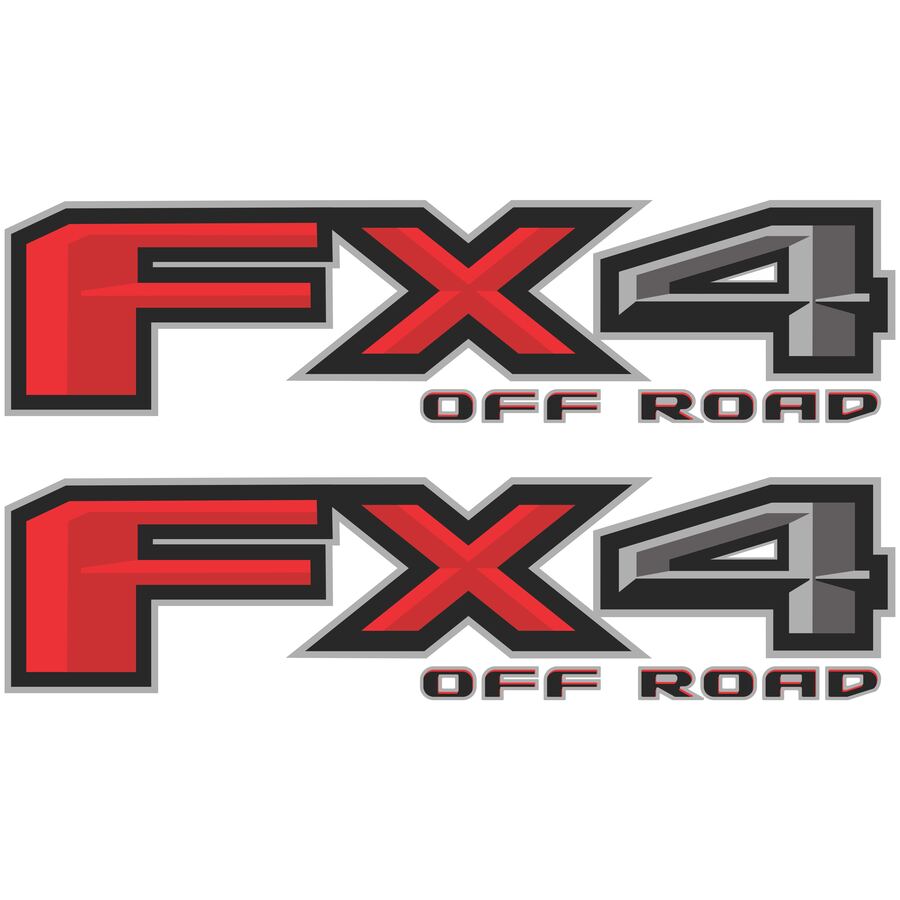 FX4 Off Road Decals for Ford F-150 2015–2020 · Black Red · Premium · Product photo