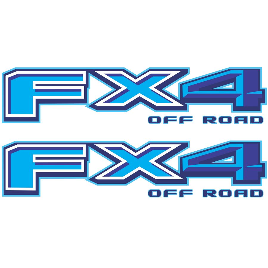 FX4 Off Road Decals for Ford F-150 2021–2026 · Blue · Premium · Product photo