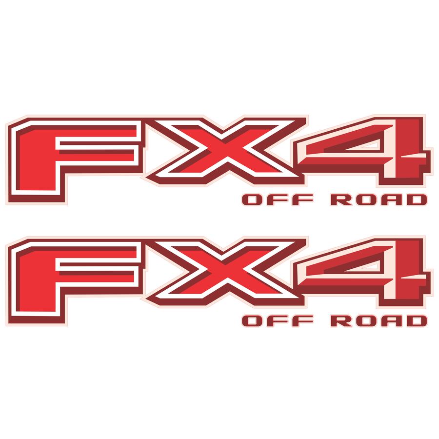 FX4 Off Road Decals for Ford F-150 2021–2026 · Red · Premium · Product photo