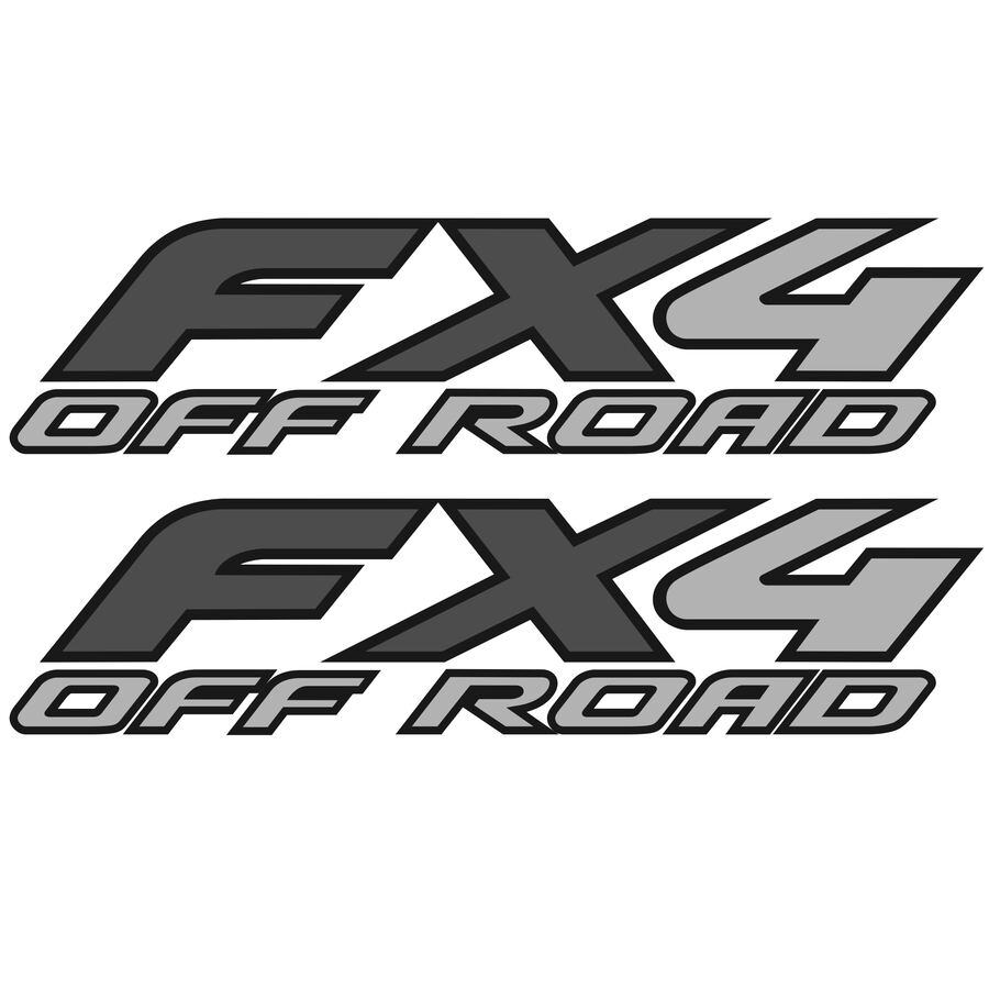 FX4 Off Road Decals for Ford Super Duty 2005–2010 · Gray · Premium · Product photo