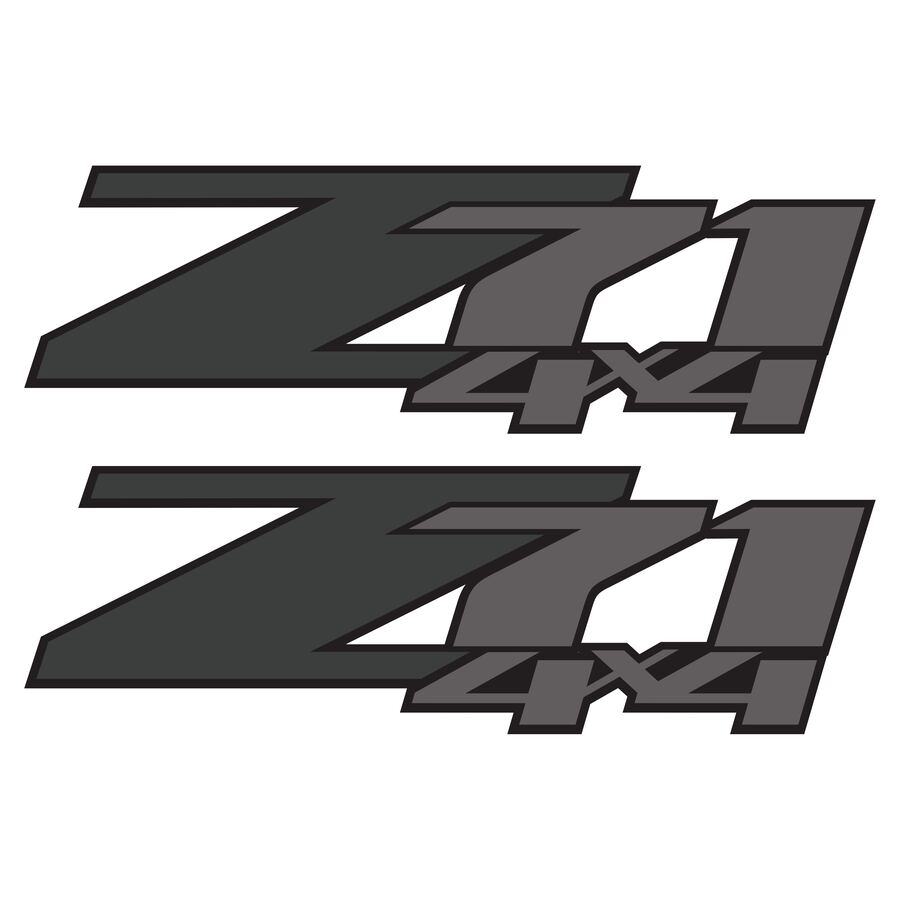 Z71 4x4 Decals for Chevrolet Silverado HD & GMC Sierra 2007–2014 · Charcoal · Premium · Product photo