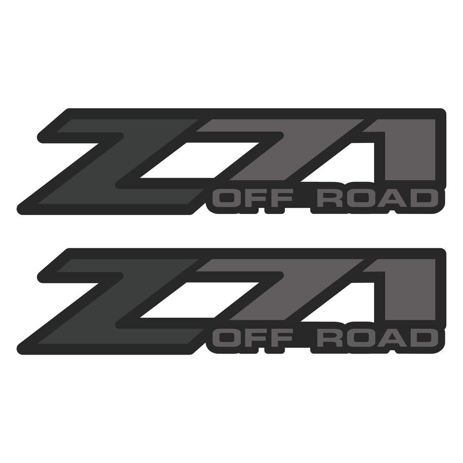 Z71 Off Road Decals for Chevrolet Silverado & GMC Sierra 1999–2007 · Charcoal · Premium · Product photo