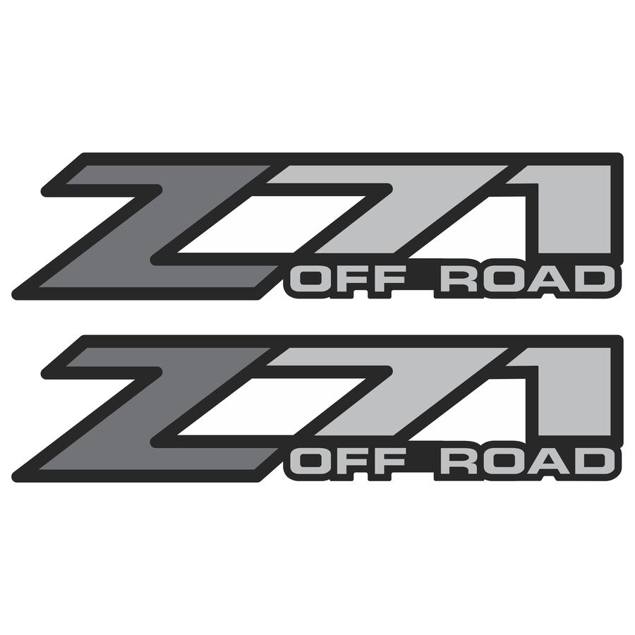 Z71 Off Road Decals for Chevrolet Silverado & GMC Sierra 1999–2007 · Gray · Premium · Product photo